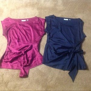 Two New York &Company stretch blouses